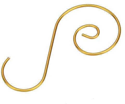 Ymiko 60pcs Haken Weihnachtsschmuck, S Haken Weihnachtsbaum, Gold S-Haken Weihnachten für Weihnachtsbaum Weihnachtskugeln Partydekorationen(Gold)