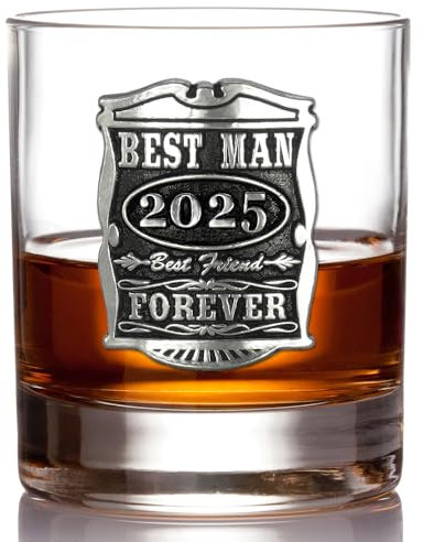 English Pewter Company 11oz Best Man Tumbler Whisky Glass Personalised with Your Year – Perfect Wedding Party Gifts for Your Groomsmen – Gift Box [WD002]