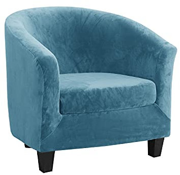 TOPCHANCES Sesselschoner Sesselhusse Sesselüberwürfe,Ausziehbar Elastisch Sessel Velours Sesselbezug mit Armlehnen für Cafe Stuhl Clubsessel Loungesessel Cocktailsessel