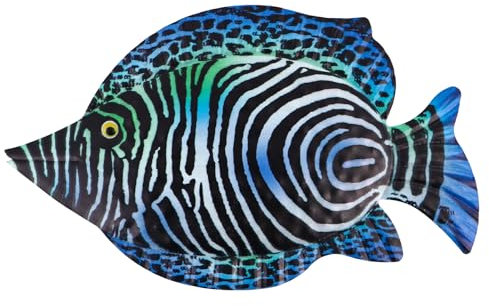 DOITOOL Wanddeko Fisch Metall - 3D Iron Fish Wand Deko, Wanddekoration 30x17.5cm Home Wall Art Dekoration für Zuhause Büro Schlafzimmer, Wohnzimmer und Küche - Aufhängen Wanddeko