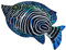 DOITOOL Wanddeko Fisch Metall - 3D Iron Fish Wand Deko, Wanddekoration 30x17.5cm Home Wall Art Dekoration für Zuhause Büro Schlafzimmer, Wohnzimmer und Küche - Aufhängen Wanddeko