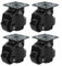 Nivellierrollen, 4 Stück Nivellierungsrolle GD-40F Heavy Duty Industrial Roller Wheel Einziehbare Lenkrollen Schwarz