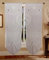 Coppia Tende a Pacchetto Regolabili a Vetro ESTER per Finestra 60X150cm e Portafinestra 60x240cmpronte da appendere (60x240, Bianco-Beige)