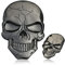Deselen Metall Totenkopf Aufkleber Abziehbild Ornament, 3D Auto Sticker Optisch Hochwertig Totenköpfe Metallaufkleber, Autoaufkleber Tuning, 2 Packungen, Schwarz