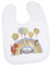 GRAZDesign Baby Lätzchen personalisiert mit Wunschname, Waldtiere mit Luftballons und Regenbogen, Geschenkidee für Geburt Geburtstag Taufe Windeltorte Babyparty