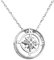 Sofia Milani - Damen Halskette 925 Silber - mit Zirkonia Steinen - Kompass Weltkarten Anhänger - N0397