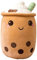 Domeilleur BoBa Plushie, 24cm Bubble Tea Plushi, Doll Plush Soft Pillow Stuffed Toy Milk Tea Cup Shaped Hugging Cushion, Gift for Girlfriend Adult Skin-friendly Comfortable Cushion Cuddle
