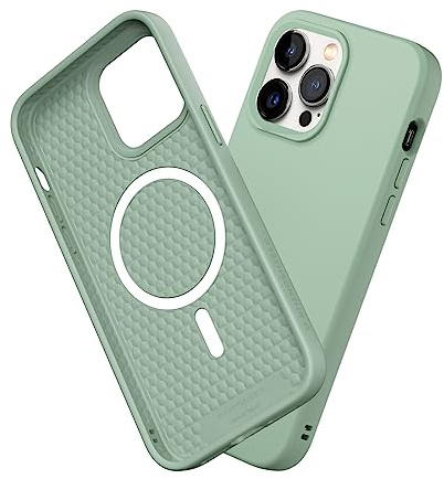 RHINOSHIELD Case Compatible with [iPhone 14 Pro Max] | SolidSuit Compatible with Magsafe - Shock Absorbent Slim Design Protective Cover with Premium Matte Finish 3.5M Drop Protection - Sage Green