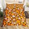 Loussiesd 60S 70S Groovy Bettwäsche Set 135x200cm Kinder Retro Hippie Blume Betten Set für Jungen Jugendliche Vintage Boho Anlage Floral Bettbezug Set Botanische Blüte Braun Bettdeckenbezug Bettbezug