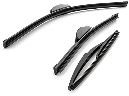 LST Scheibenwischer Set vorne hinten Frontwischer Heckwischer Kompatibel mit Dacia Dokker ab 06/2015