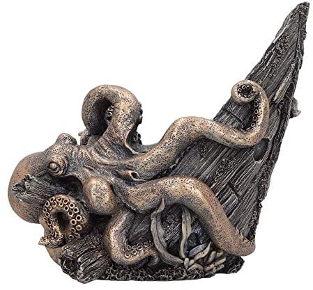 Nemesis Now Release The Kraken Weinflaschenhalter, Bronze, 25,8 cm