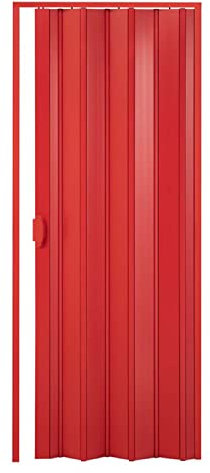Falttür in PVC Rot 82x220 cm mod. Simona