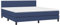 vidaXL Boxspringbett mit Matratze Polsterbett Doppelbett Bett Hotelbett Schlafzimmerbett Bettrahmen Bettgestell Lattenrost Blau 180x200cm Stoff