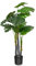 GIANTEX 120 cm, pianta artificiale, Monstera Delisiosa, decorazione per interni in vaso di cemento, palma decorativa, 20 foglie, decorazione per interni artificiali, verde per casa e ufficio