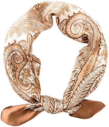 prinfantasy Halstuch Damen gepunktet - Nickituch Seide - Seidentuch für Damen mit Polka Dots Muster - Bandana Tuch perfekt für den Sommer Koralle M070050