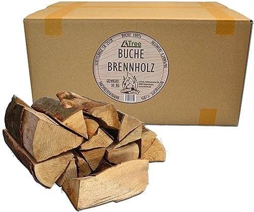 20kg Brennholz 100%, BUCHE, Buchenholz für Kaminofen, Ofen, Lagerfeuer, Feuerschale, Buchenholz, Kaminholz, Feuerholz 25cm, Grill, Smoker Räuchern