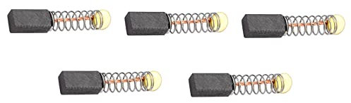 Rebower Carbono Escobillas, [para Energía Motor]- 10mm x 5mm x 4mm/Negro Dorado Tono/5uds