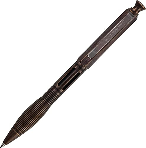SMOOTHERPRO Bolt Action Kugelschreiber Kompatibel mit Pilot G2 Minen | Messing, Druckmechanismus Ausziehbar, Breiter Griff, Extra Schwer, für Parkinson, Tremor, Arthritis, Hände, Business, Büro