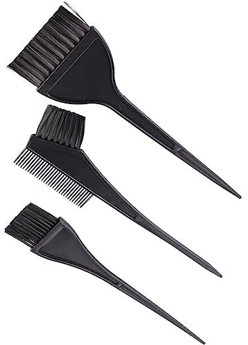 SJBAUTYO Haarfärbe Bürste, 3 Pcs Pinsel Haare Färben, Haar Färbemittel Kamm Bürsten, Haarfärbepinsel, Applikator Werkzeuge, für Barbershop und Home Coloring