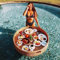 Luxuriöses schwimmendes Serviertablett aus Rattan, schwimmendes Tablett mit Griff, Poolschwimmer, Esstablett aus Korbgeflecht für Poolservice, Getränke, Brunch, Essen auf dem Tisch,Beige-60*60*20cm