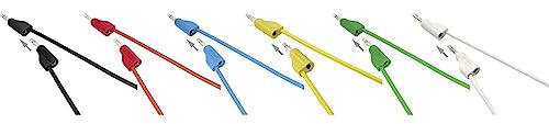 VOLTCRAFT MSB-300 Messleitungs-Set Lamellenstecker 4 mm Silikon 0.50 m 12 St.