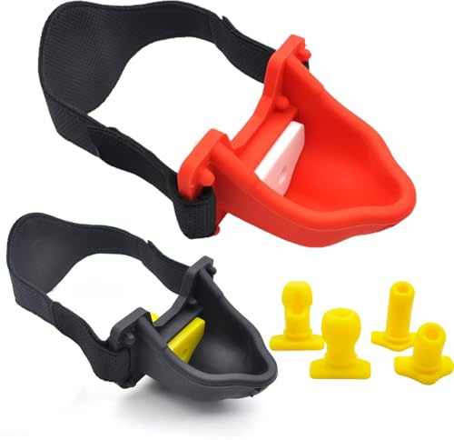 Hmxseu Silikon Pisse Urinal Beißen Stecker Mund Gag Paare Gay Bondage Harness Gürtel mit 4 Stücke Gag Ball Mund Beißen Stecker Slave Sex Spielzeug für Männer Frauen (Schwarzes Urinal)