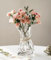 FOWSEEK Petit vase à fleurs en verre transparent irrégulier de 15,2 cm pour centre de table, décoration d'intérieur, vase décoratif moderne pour maison, bureau, mariage, bibliothèque, cadeau de