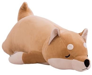 YIZITU Langes Shiba Hund Plüschkissen Stofftier Sofa Dekoration Shiba Hund Weiches PP Baumwollkissen Kissen Kuscheltiere