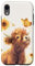 iPhone XR Highland Cow Buttterfly Cute Animals Highland Cow Case