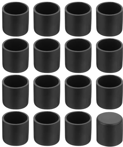 QUARKZMAN 36 Pcs Protection Pied de Chaise, 18mm Embout de Pied de Chaise en PVC sans Marquage Antidérapants Rond Protecteurs de Sol pour Pieds de Table, Noir