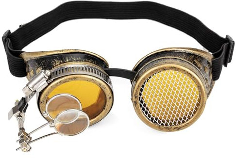 JSZDFSV Herren-Brille für Halloween, Cosplay, Kostüme, Brille, Punk, Brille, Vintage-Sonnenbrille