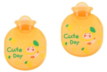Healvian 2pcs Color Changing Hot Water Bottle Hand Warmers Hot Water Bag Portable Hand Warmer Compact Hand Warmer Reusable Hot Water Pouch Belly Warmer Small Hand Warmer Feet Warmers PVC