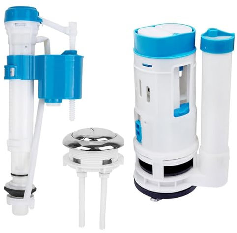 Wmzjnljy 1pc Adjustable Toilet Dual Flush Valve with Push Button Toilet Dual Flush and Flush Button Toilet Cistern Flush Parts for One Piece Dual Flush Drain Valve Repair(Z28-1)