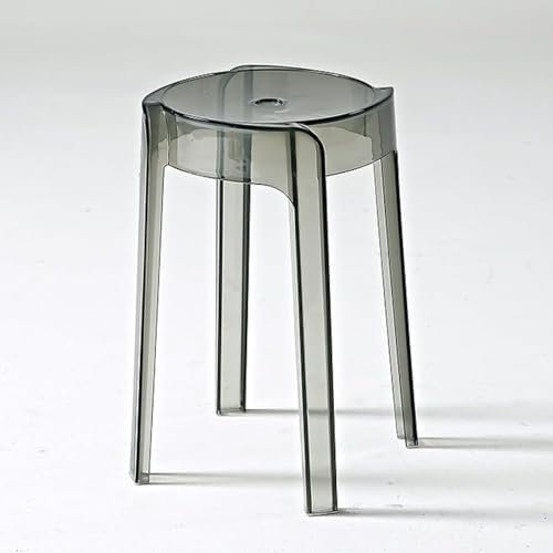 Tabouret de douche en acrylique transparent - Grand tabouret d'assise en plastique robuste et empilable, chaise transparente étanche for salle de bain, cuisine, chambre à coucher - Chaise de salle à m