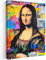 MuchoWow© Bild auf Leinwand 30x40 cm Schlafzimmer Bilder Badezimmer Wand Deko Wohnzimmer Modern Wanddeko Bilderwand Geschenk Graffiti - Neon - Mona Lisa - Kunst - Da Vinci