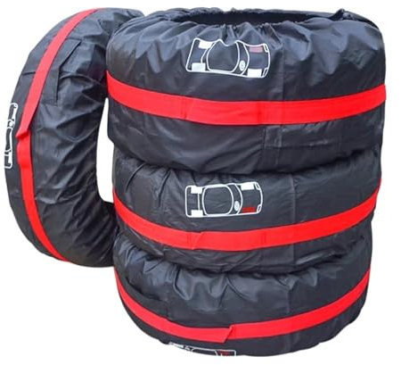 CQJJXKYC Reifentaschen 4 Teile/los Auto Ersatz Reifen Abdeckung Auto Rad Reifen Lagerung Taschen Staubdichte Schutzhülle Reifenschutzhülle(T0015 4pcs 16-20inch)