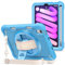 ProCase Rugged Case for iPad Mini 7th(A17 Pro) 2024 / 6th Generation 8.3 2021, Heavy Duty Shockproof Rugged Cover with Hand Strap 360 Degree Rotatable Kickstand Protective for iPad Mini 8.3 -Blue