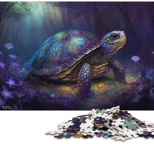 LiJianXXXB 1000-teiliges Puzzle für Erwachsene, magische Schildkröte, Kartonpuzzle, Lernspiel, Herausforderungsspielzeug, 38 x 26 cm