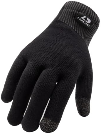 LEAKDRY Wasserdichte Handschuhe, Merinowolle, Touchscreen, 3-lagig, Thermo-Winterhandschuhe, winddicht für Wandern, Skifahren, Fahren, Unisex, für kaltes Wetter