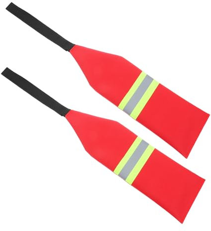 ARTSEWPLY Kayak Safety Flags 2pcs Reflective Tow Flags with Quick Link for Boat Trailer Oversize Load Warning Outdoor Safety and Visibility