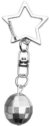 XFUYI Ball-Schlüsselring, 80er-Jahre-Motto, Partygeschenk, Rucksack, Handtasche, Charm-Anhänger für Frauen und Männer