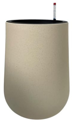 Avoid Macetos Seville, Maceteros Decorativos Interior Beige 52cm, Macetas Grandes de Decoracion Hogar, Maceta Autorriego, Maceteros Grandes Exterior, Macetas Decorativas Interior 41cm Diametro