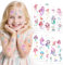 Tattoo Kinder,6 Blatt Meerjungfrau Tattoos für Kinder,Großformatige Temporäre Tattoos für Mädchen & Jungen,Hautfreundliche & Wasserfeste Kindertattoos,Mitgebsel für Kindergeburtstag & Partygeschenke