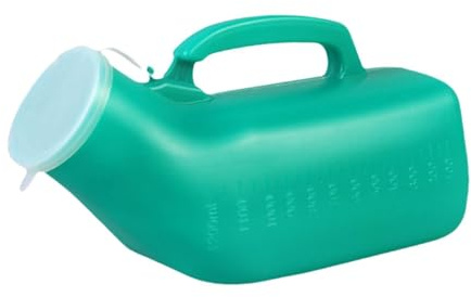 Milageto Männer Urinalflasche, Männer Töpfchen 1200 ml tragbarer Harnbehälter, männliche Urinal -Pee -Flasche für Outdoor, Camping, Fahren, Auto, GrÜn