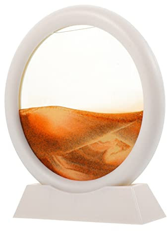 INOOMP Tableau Sable Sablier Mouvant Décoratif Rond Quicksand Art Mobilité Stable Pour Bureau Maison Cadeau Élégant