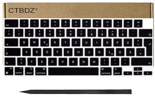 CTBDZ Ersatz Tastenkappen Ersatztasten Tasten für MacBook Pro M1 Pro Max Retina 14'' A2442, 16'' A2485 2021 Year (Schwarz)