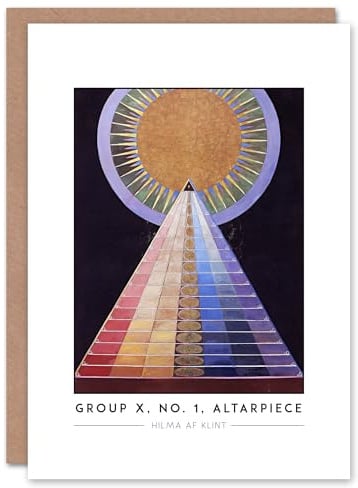 Artery8 Hilma Af Klint Group X, No. 1, Altarpiece Abstract Greeting Card – Modern Abstract Art Card