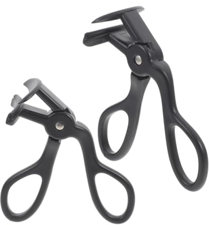 WOFASHPURET 2 Stück Wimpernzangen ABS Schwarz 10X7,7X3,5cm für Natürliche Curling Reisen Frauen