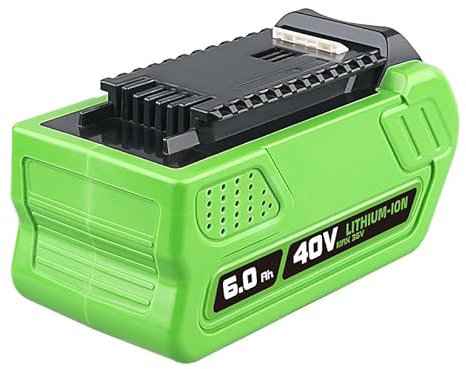 Battery Replacement for Greenworks 40V,For Power Tools 29462 29252 20202 22262 25312 25322 20642 22272 27062 21242,6.0Ah Li-ion Battery(6000mah,1-Pack）