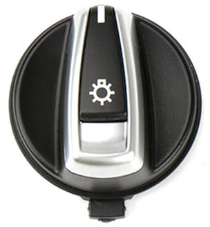 Manopola Dell'Interruttore Dei Fari Per BMW E90 E84, Tappo Del Pulsante Di Controllo Della Console Anteriore - Compatibile Con 1/3 Serie X1 320I E91 E92 E93 E82 E87 E88 (61316932796) (Black)